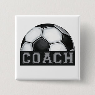 Badge Carré 5 Cm Entraîneur de football