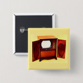 Badge Carré 5 Cm environ 1950 (Devant & derrière)