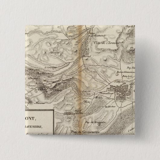 Badge Carré 5 Cm Environs de Clermont (Devant)