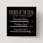 Badge Carré 5 Cm Épées Des Fans De Croix Dresde (Devant)