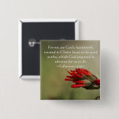 Badge Carré 5 Cm Éphésiens 2:10 (Devant & derrière)