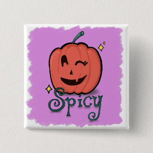 Badge Carré 5 Cm Épice Citrouille épicé