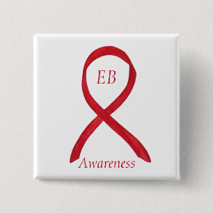 Badge Carré 5 Cm Épidermolyse Bullosa (EB) Sensibilisation Épidermo