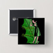 Badge Carré 5 Cm Épinards (Devant & derrière)