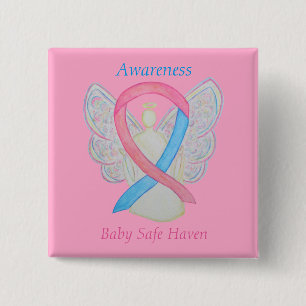 Badge Carré 5 Cm Épingle à ruban pour bébé sans levain de sensibili