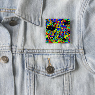 Badge Carré 5 Cm Épingle carré avec illustration abstraite.
