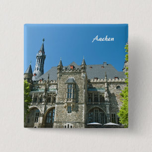 Badge Carré 5 Cm Épingle d'Aix-la-Chapelle