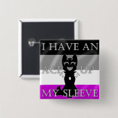 Badge Carré 5 Cm Épingle d'as hybride (Devant & derrière)