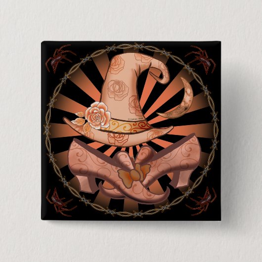 Badge Carré 5 Cm Épingle de costume de sorcière (Devant)