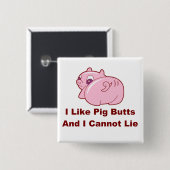 Badge Carré 5 Cm Épingle des boutons de cochon (Devant & derrière)