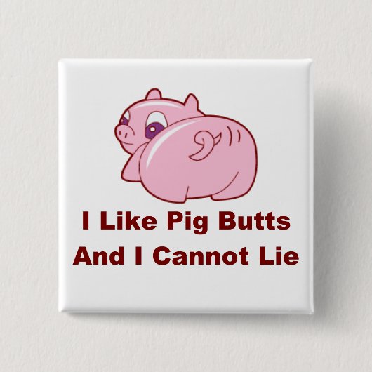 Badge Carré 5 Cm Épingle des boutons de cochon (Devant)