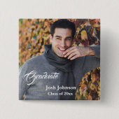 Badge Carré 5 Cm Épingle du bouton de fin d'études (Devant)