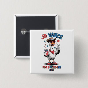 Badge Carré 5 Cm Épingles de campagne de l'oie JD Vance 2028