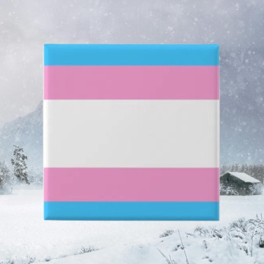 Badge Carré 5 Cm Épinglette de fierté trans