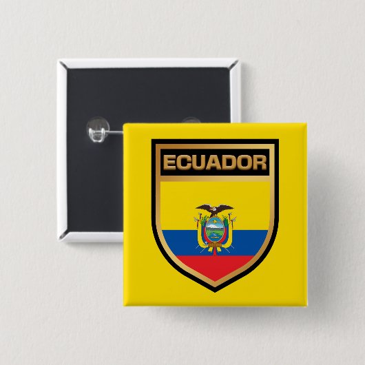 Badge Carré 5 Cm Equateur (Devant & derrière)