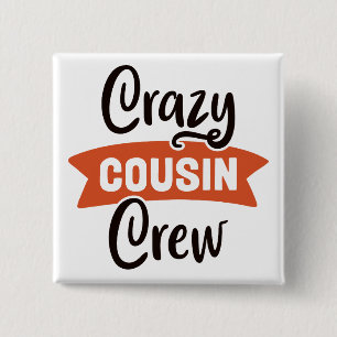 Badge Carré 5 Cm Équipage Crazy Cousin