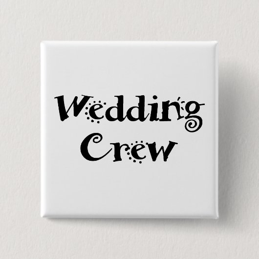 Badge Carré 5 Cm Équipage mariage (Devant)