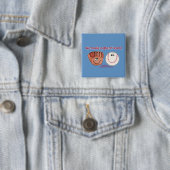 Badge Carré 5 Cm Équipe de baseball et de baseball (En situation)