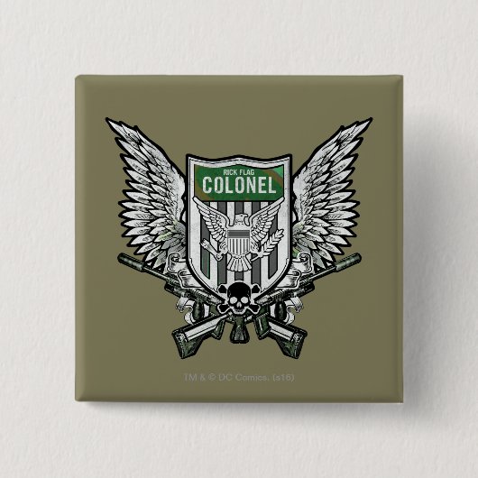 Badge Carré 5 Cm Équipe de suicide | Rick Drapeau aile crête de tat (Devant)