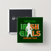 Badge Carré 5 Cm Équipe d'Irlande du Sud (Devant & derrière)