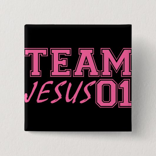 Badge Carré 5 Cm Équipe Jésus (Devant)