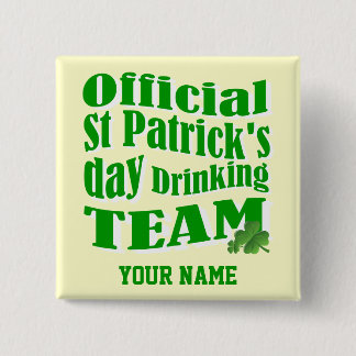 Badge Carré 5 Cm Équipe officielle de la fête de St Patrick