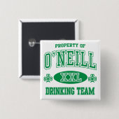 Badge Carré 5 Cm Équipe potable irlandaise d'O'Neil (Devant & derrière)
