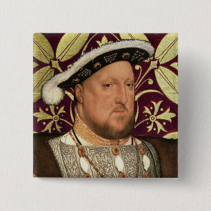 Badge Carré 5 Cm Équipe Tudor - Portrait du roi Henri VIII