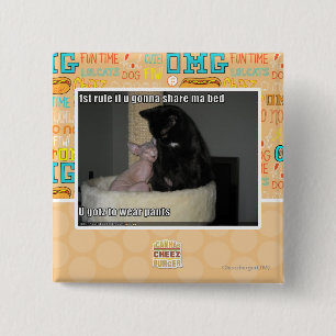 Badge Carré 5 Cm ?ère règle si u allant partager le lit de mA