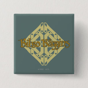 Badge Carré 5 Cm Erebor - Nom BILBO BAGGINS™