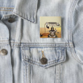 Badge Carré 5 Cm Ericsson téléphonent, 1890 (En situation)