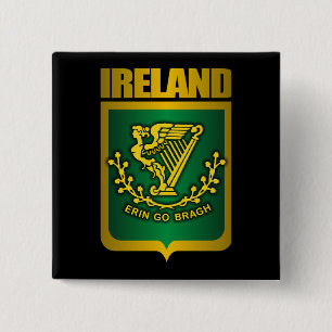 Badge Carré 5 Cm "Erin vont or de Bragh"