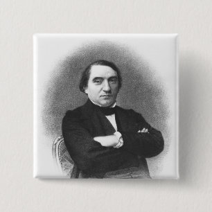 Badge Carré 5 Cm Ernest Renan après une photographie par Pierre