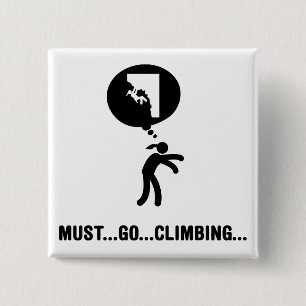 Badge Carré 5 Cm Escalade de roche