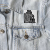 Badge Carré 5 Cm Escalade de roche d'homme (En situation)