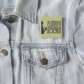 Badge Carré 5 Cm Escalade rock (En situation)