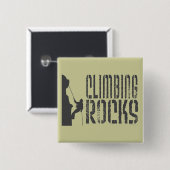 Badge Carré 5 Cm Escalade rock (Devant & derrière)