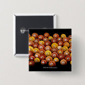 Badge Carré 5 Cm Escargots cubains d'arbre (Devant & derrière)