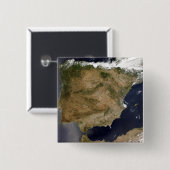 Badge Carré 5 Cm Espagne et Portugal (Devant & derrière)