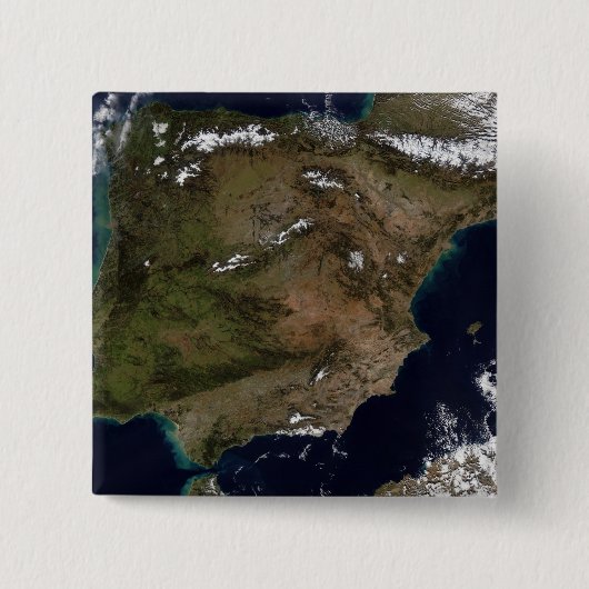 Badge Carré 5 Cm Espagne et Portugal 2 (Devant)