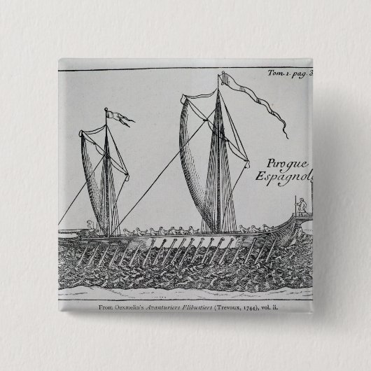 Badge Carré 5 Cm Espagnol Ship (Devant)