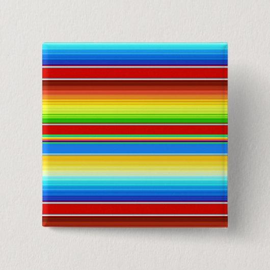 Badge Carré 5 Cm Espagnol traditionnel couvrant mexicain vibrant (Devant)