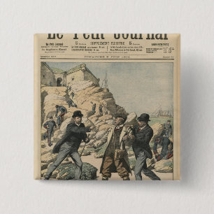 Badge Carré 5 Cm Espionnage dans l'arrestation de la France d'un