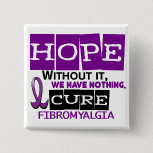 Badge Carré 5 Cm ESPOIR 2 de fibromyalgie