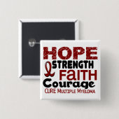 Badge Carré 5 Cm ESPOIR 3 de myélome multiple (Devant & derrière)