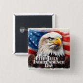Badge Carré 5 Cm Esprit d'indépendance (Devant & derrière)