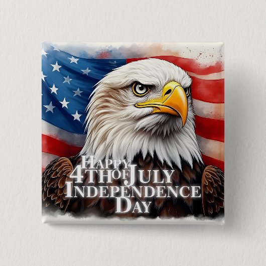 Badge Carré 5 Cm Esprit d'indépendance (Devant)