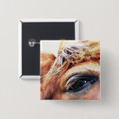 BADGE CARRÉ 5 CM ESPRIT DU CHEVAL (Devant & derrière)