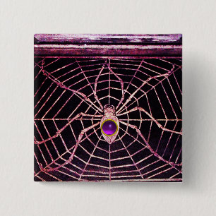 Badge Carré 5 Cm ESPRIT ET WEB Améthyste violet noir