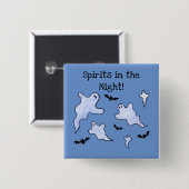 Badge Carré 5 Cm Esprits dans la nuit (Devant & derrière)